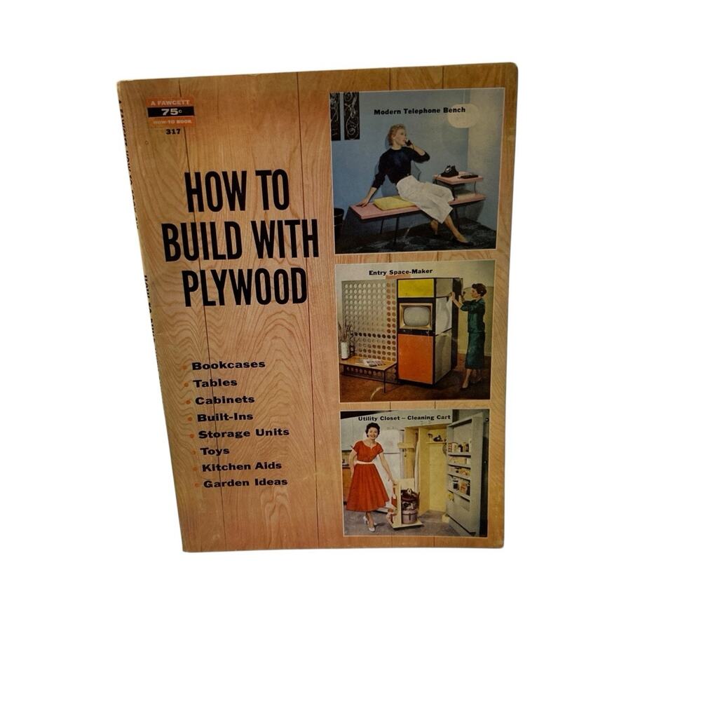 How To Build With Plywood Vintage 1950s Book Rare Hard to Find Early READ